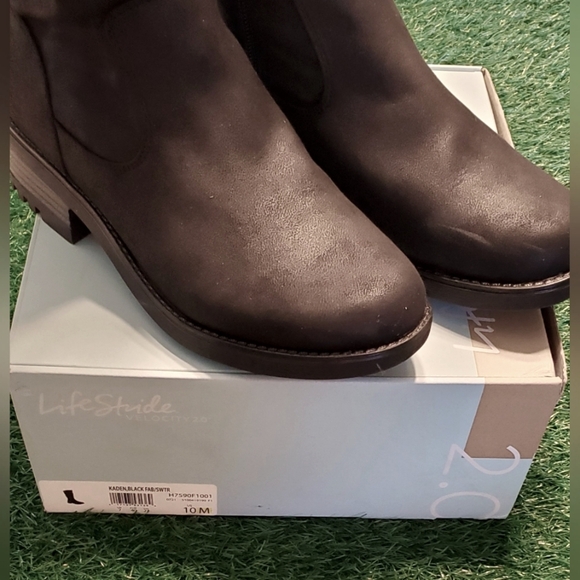 Life Stride Kaden Womens Velocity 2.0 Black Fabric Sweater Mid Calf Boot Size 10 - Picture 4 of 9